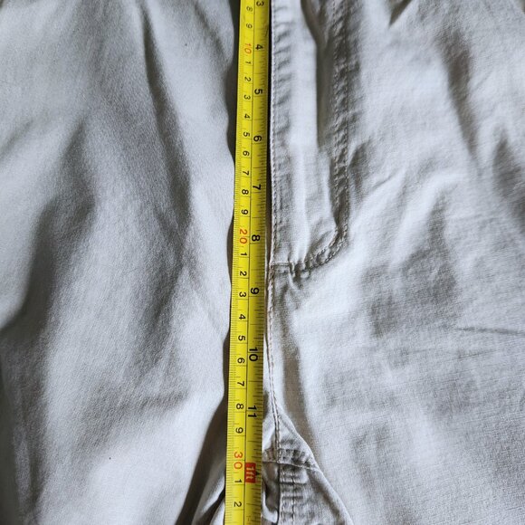 Men's 38 Shorts Point Zero Flat Front DNM Original Beige Cotton Zip Button - Picture 6 of 14